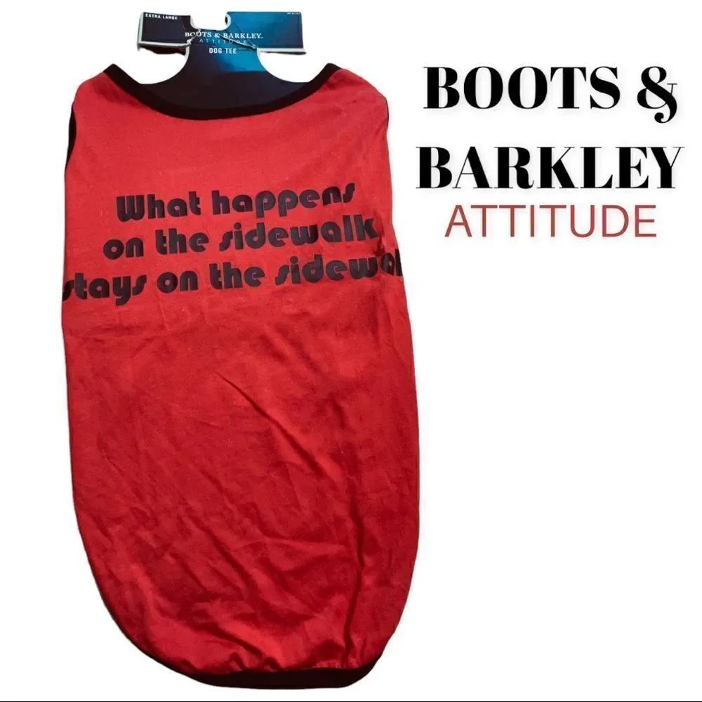XL BOOTS & BARKLEY Attitude DOG TEE NEW Red